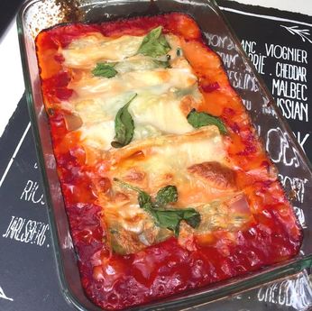 Vegan spinach and cream cheese cannelloni